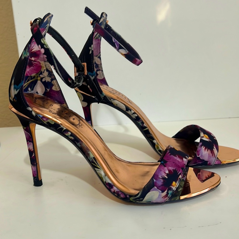 Ted Baker floral print heels
